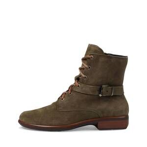 NEW YALEET women's alize lace up boot in olive suede